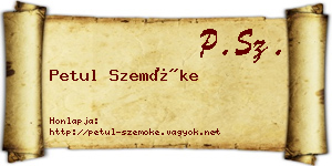 Petul Szemőke névjegykártya